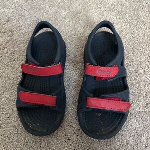 CROCS Blue and Red Sporty Sandals